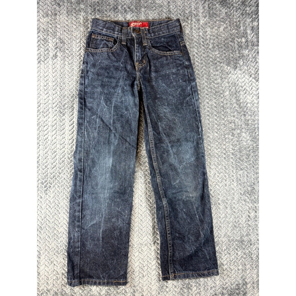 Arizona Jeans Womens 8 Slim Blue Cotton Denim Relaxed Fit Low Rise Straight‎ Leg
